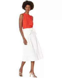 Anne Klein Shirts & Tops Women Micro Dot Printed Jersey Knit Sleeveless Scoop Neck Top -Anne Klein Store 61jJ5L4N44S. AC SR736920