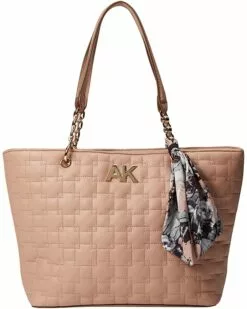 Anne Klein Handbags Women Quilted Tote With Scarf -Anne Klein Store 711XHG3fPFL. AC SR736920