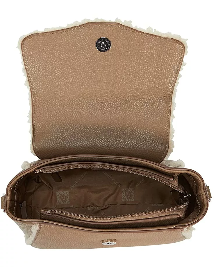 Anne Klein Handbags Women Soft Calf/Faux Shearling Lizard Satchel 5 Anne Klein Handbags Women Soft Calf/Faux Shearling Lizard Satchel - Image 3