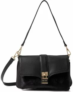 Anne Klein Handbags Women Soft Pebble/Faux Fur Crossbody