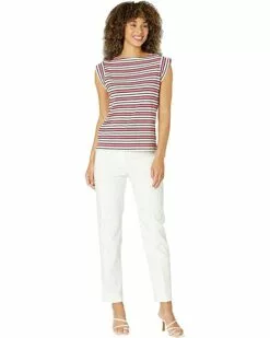 Anne Klein Shirts & Tops Women Multi Stripe Cap Sleeve Cotton Top 9 Anne Klein Shirts & Tops Women Multi Stripe Cap Sleeve Cotton Top -Anne Klein Store 716UIvZCr S. AC SR736920