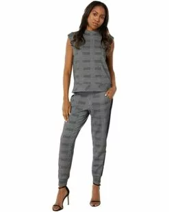 Anne Klein Shirts & Tops Women Mock Neck Vest Plaid & Serenity Knit -Anne Klein Store 71McpTK7SL. AC SR736920
