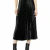 Anne Klein Skirts Women Satin Pleated Maxi Skirt