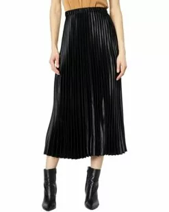 Anne Klein Skirts Women Satin Pleated Maxi Skirt