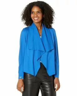 Anne Klein Sweaters Women Serenity Drape Front Jacket -Anne Klein Store 71No6KezVRL. AC SR736920