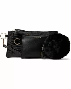 Anne Klein Handbags Women Mixed Media Wrislet & Pouch Set