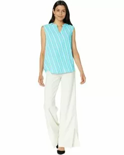 Anne Klein Shirts & Tops Women Bias Stripe Sleeveless Split-Neck Blouse 9 Anne Klein Shirts & Tops Women Bias Stripe Sleeveless Split-Neck Blouse -Anne Klein Store 71q4EEc19S. AC SR736920