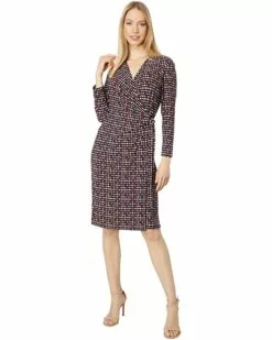 Anne Klein Dresses Women Pearly Dot Wrap Dress