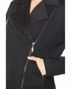 Anne Klein Coats & Outerwear Women Zip Front Moto Jacket -Anne Klein Store 81CFxTVMGCL. AC SR736920