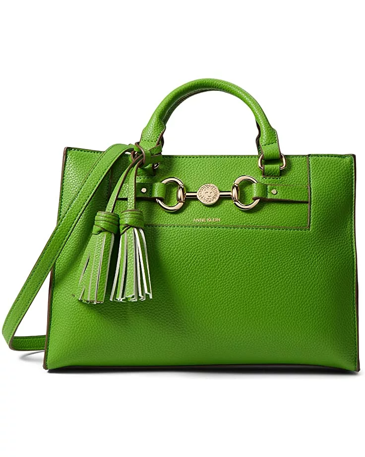 Anne Klein Handbags Women East West Satchel With Horse Bit 7 Anne Klein Handbags Women East West Satchel With Horse Bit - Image 5