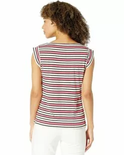 Anne Klein Shirts & Tops Women Multi Stripe Cap Sleeve Cotton Top 7 Anne Klein Shirts & Tops Women Multi Stripe Cap Sleeve Cotton Top -Anne Klein Store 81IdPapdTAS. AC SR736920