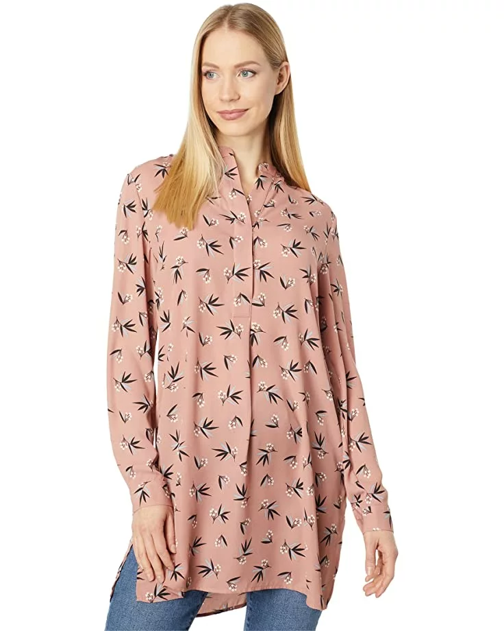 Anne Klein Shirts & Tops Women Oblong Printed Nehru Tunic 3 Anne Klein Shirts & Tops Women Oblong Printed Nehru Tunic