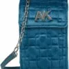 Anne Klein Wallets Women Quilted Velvet Flap Mobile Carrier