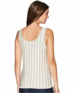 Anne Klein Shirts & Tops Women Striped Scoop Neck Tank Top - Striped Knit -Anne Klein Store 915tozB6kL. AC SR736920
