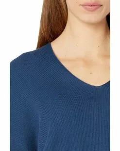 Anne Klein Sweaters Women V-Neck Ribbed Drop Shoulder Pullover -Anne Klein Store 91a1TC9o5bL. AC SR736920