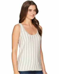 Anne Klein Shirts & Tops Women Striped Scoop Neck Tank Top - Striped Knit -Anne Klein Store 91lopW0hscL. AC SR736920